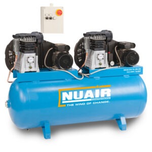 nuair 2.2+2.2kw 10bar 27.9cfm 270lt stationary compressor