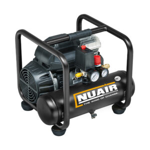 nuair oil free 1.1kw 8bar 4.6cfm 6lt silent direct drive compressor