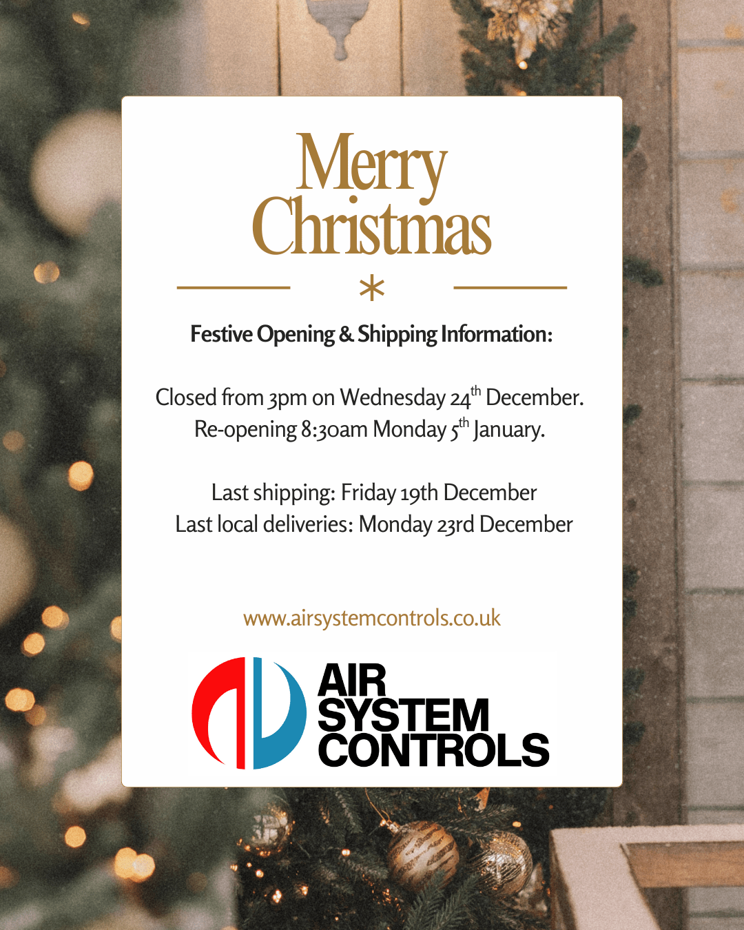 gold and cream elegant merry christmas greetings instagram post