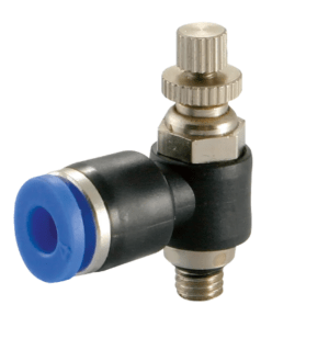elbow male thread speed control valves (metric & bspt)
