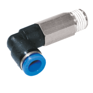 extended male stud swivel elbow (metric x bspt)