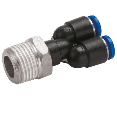 male stud swivel y's (metric & bspt)
