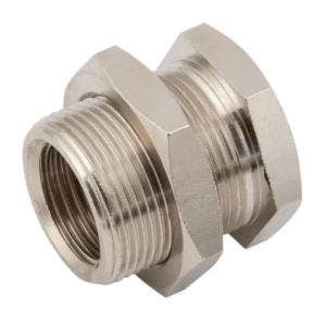 female metric & bsp x male metric brass nickel plated bulkhead connectors