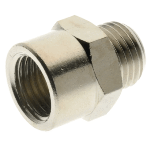 male bspp x female bspp brass nickel plated adaptors