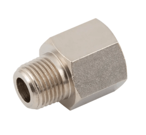 male bspt x female bspp brass nickel plated adaptors