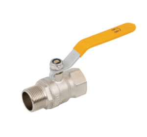 male x female en331 gas lever handled brass nickel plated ball valves