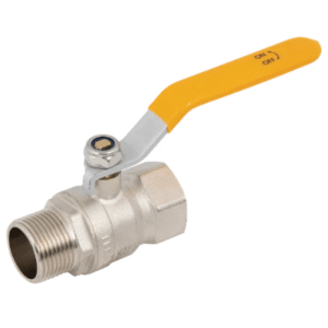 male x female en331 gas lever handled brass nickel plated ball valves