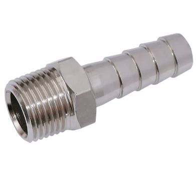 male thread bspt nickel plated brass straight hosetails