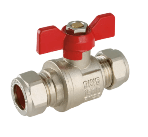 wras and en331 gas compression wing handle brass nickel plated ball valves