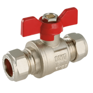 wras and en331 gas compression wing handle brass nickel plated ball valves