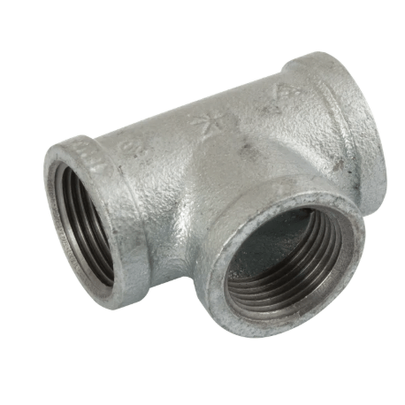 bspt female equal tee galvanised