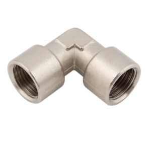 female metric & bsp brass nickel plated equal elbows