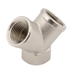female thread bspp brass nickel plated crosses equal y