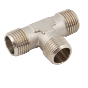 male bspt brass nickel plated equal tees