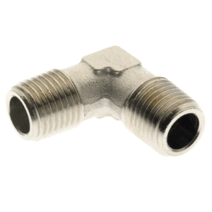 male metric & bspt brass nickel plated elbows