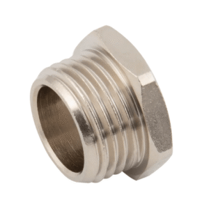 male thread bspp & metric brass nickel plated blanking plugs