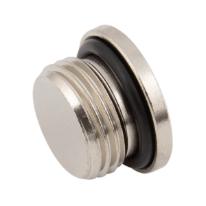 male thread bspp & metric nitrile seal brass nickel plated blanking plugs