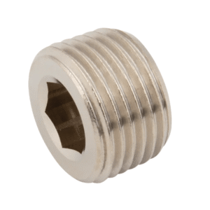 male thread bspt brass nickel plated allen key plugs
