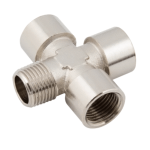 male thread bspt x female thread bspp brass nickel plated crosses