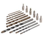 Total Tools Drill & Screwdriver Bits Set, 16 Pieces