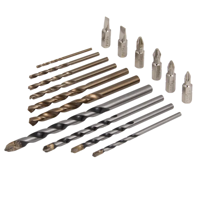 Total Tools Drill & Screwdriver Bits Set, 16 Pieces