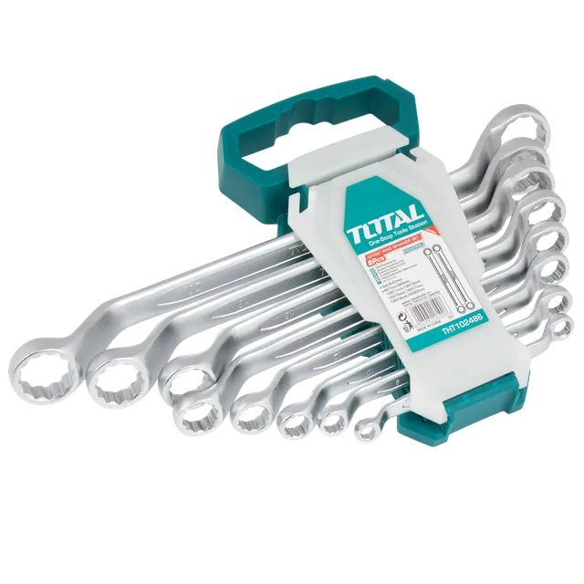 Total Tools Offset Ring Spanner Set, 8 Pieces 6-22MM