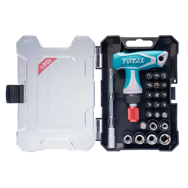Total Tools T Handle Screwdriver Set, 24 Pieces